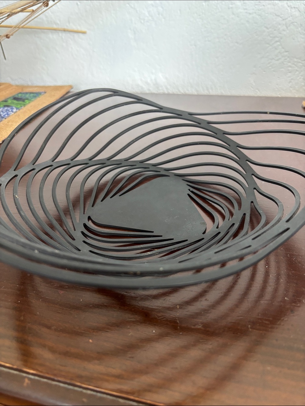 Alessi Italian artist Adam Kornish Black Spiral metal Bowl